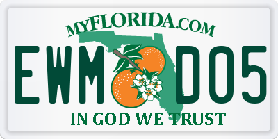 FL license plate EWMD05