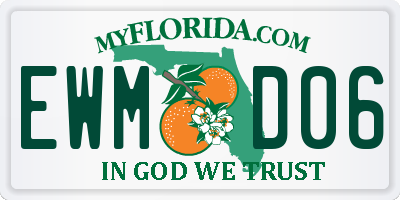 FL license plate EWMD06