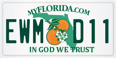 FL license plate EWMD11