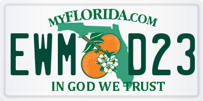 FL license plate EWMD23