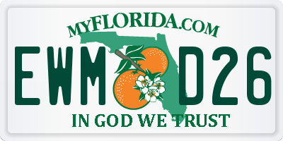 FL license plate EWMD26