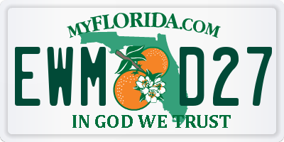FL license plate EWMD27