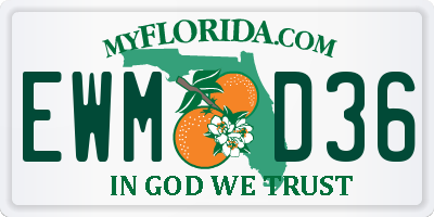 FL license plate EWMD36