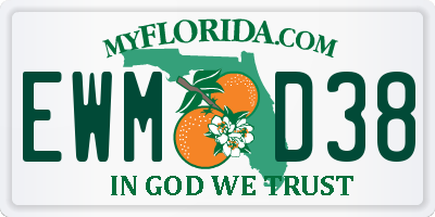 FL license plate EWMD38