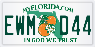 FL license plate EWMD44