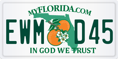 FL license plate EWMD45