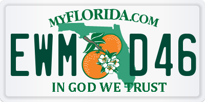 FL license plate EWMD46