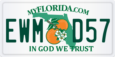 FL license plate EWMD57