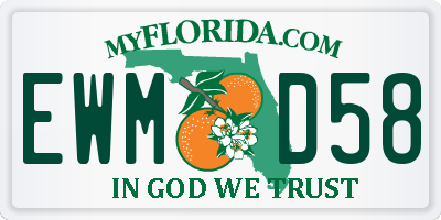FL license plate EWMD58
