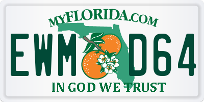 FL license plate EWMD64