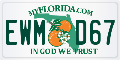 FL license plate EWMD67
