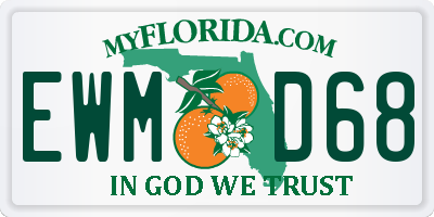 FL license plate EWMD68