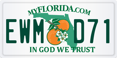 FL license plate EWMD71