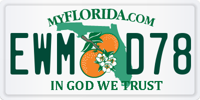 FL license plate EWMD78