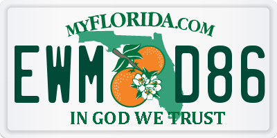 FL license plate EWMD86