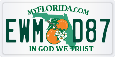 FL license plate EWMD87