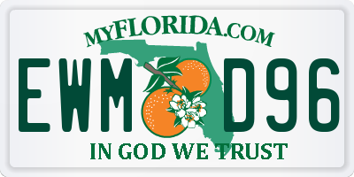 FL license plate EWMD96