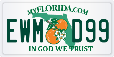 FL license plate EWMD99