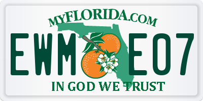 FL license plate EWME07