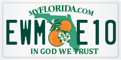 FL license plate EWME10