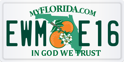 FL license plate EWME16