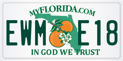 FL license plate EWME18
