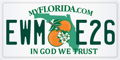 FL license plate EWME26