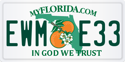 FL license plate EWME33