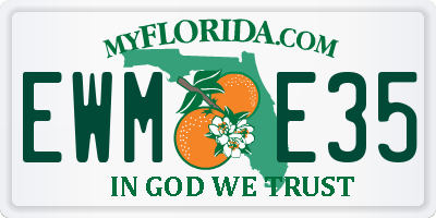 FL license plate EWME35