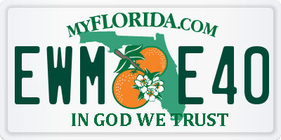 FL license plate EWME40