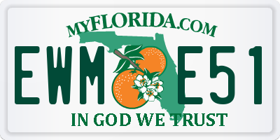 FL license plate EWME51