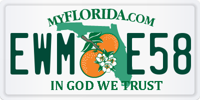 FL license plate EWME58