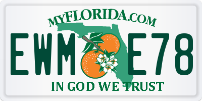 FL license plate EWME78