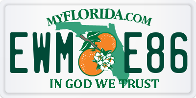 FL license plate EWME86