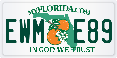 FL license plate EWME89