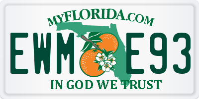 FL license plate EWME93