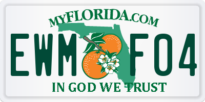 FL license plate EWMF04