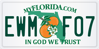 FL license plate EWMF07
