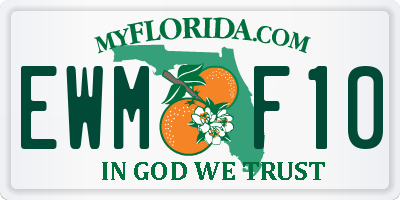 FL license plate EWMF10
