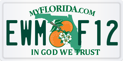 FL license plate EWMF12