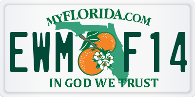 FL license plate EWMF14