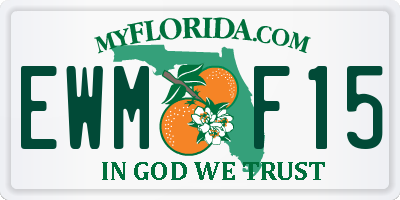 FL license plate EWMF15