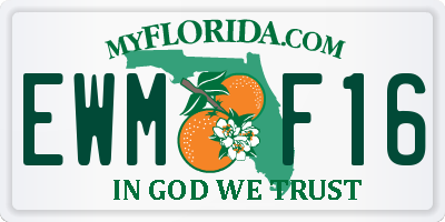 FL license plate EWMF16