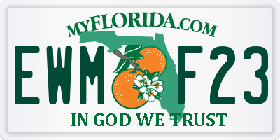 FL license plate EWMF23