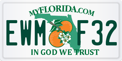 FL license plate EWMF32