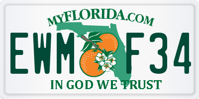 FL license plate EWMF34