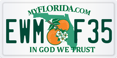 FL license plate EWMF35