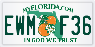 FL license plate EWMF36