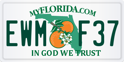 FL license plate EWMF37