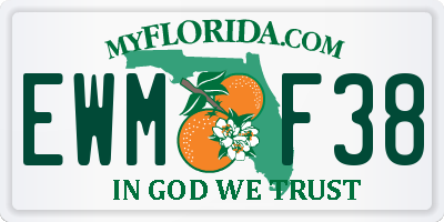 FL license plate EWMF38